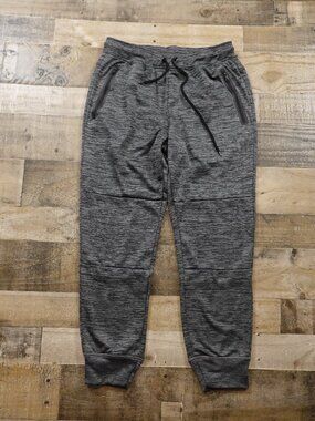 Spyder Active Fleece Jogger Pants Men's Large Gray Heather Athletic Zip Pockets